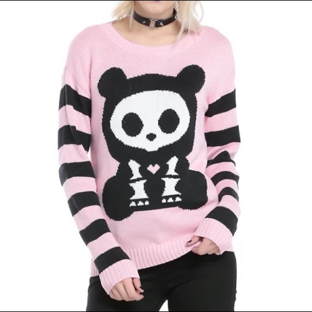 ***TRADE ONLY*** Hot Topic Skelanimals pink sweater